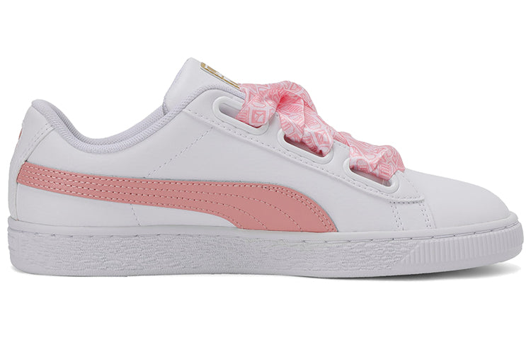 (WMNS) PUMA Basket Heart Reinvent Shoes White/Pink 369935-01