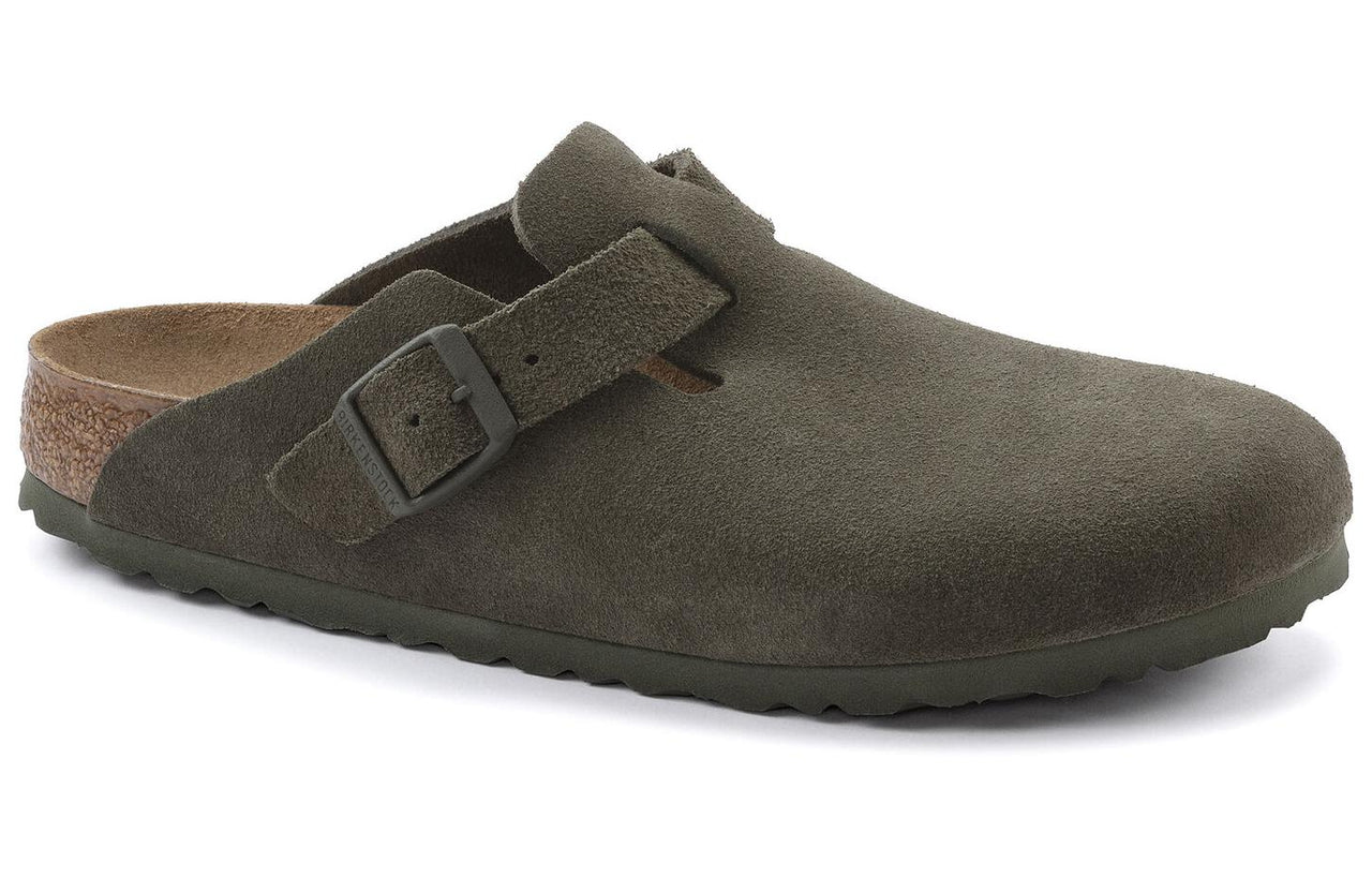Birkenstock Boston Suede Leather Narrow Fit 'Thyme' 1024714