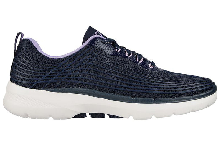 (WMNS) Skechers Go Walk 6 'Black Purple' 124554-NVLV