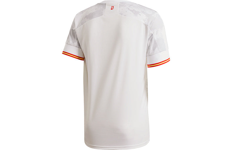 adidas FEF A JSY Spanish national team Away Fan Edition Sports Short Sleeve Jersey White Gray EH6514