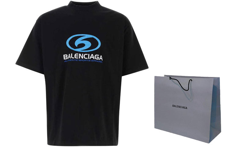 Balenciaga Surfer T-shirt 'Black Blue' 764235TPVU61165