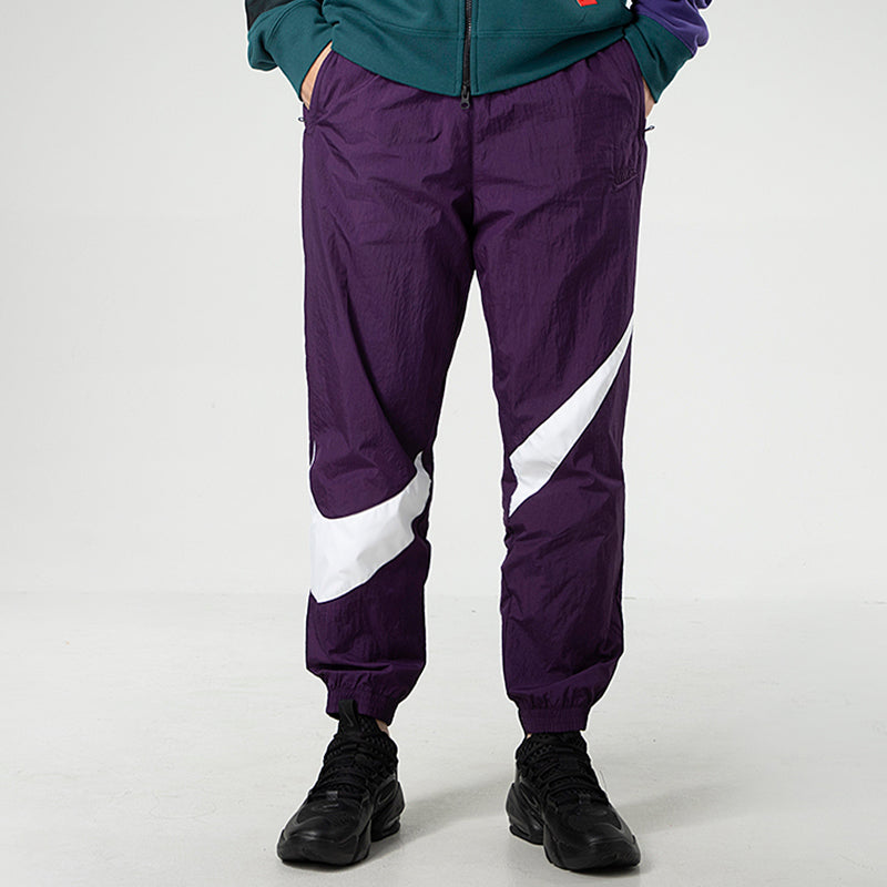 Nike MENS Sportswear Logo Print Tat Ankle Banded Sports Pants Purple AR9895-525