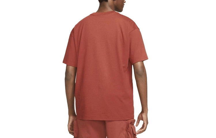 Men's Nike ACG Sports Solid Color Round Neck Short Sleeve Red Brown T-Shirt DJ3642-670