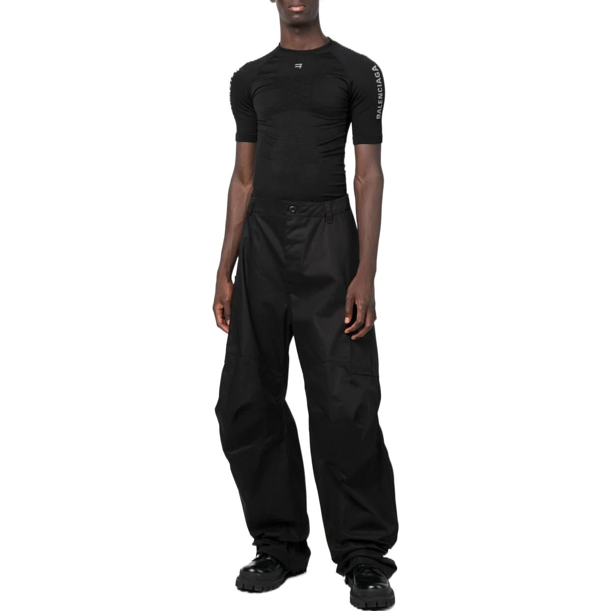 Balenciaga Sporty B Crewneck Athletic Top 'Black' 7196624C9B41000