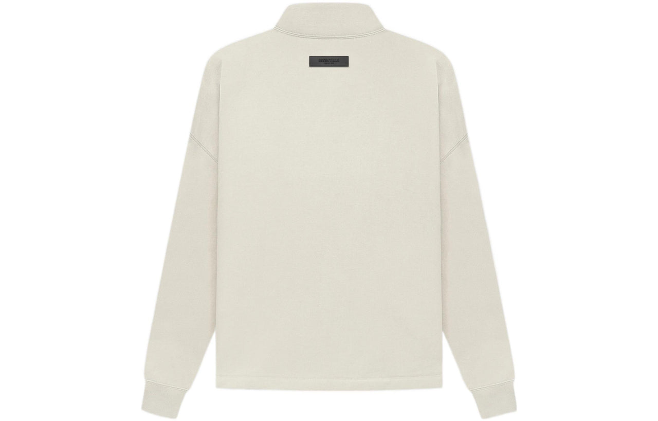 Fear of God Essentials SS22 Relaxed Mockneck Wheat Logo FOG-SS22-130