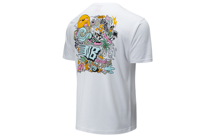 New Balance Graphic Print Tee 'White Multi' AMT01548-WT