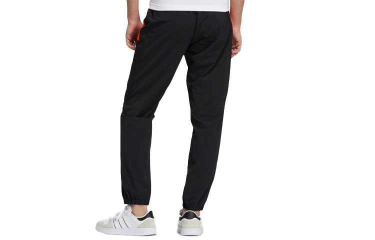 Men's adidas neo Logo Casual Sports Bundle Feet Long Pants/Trousers Black HA0802