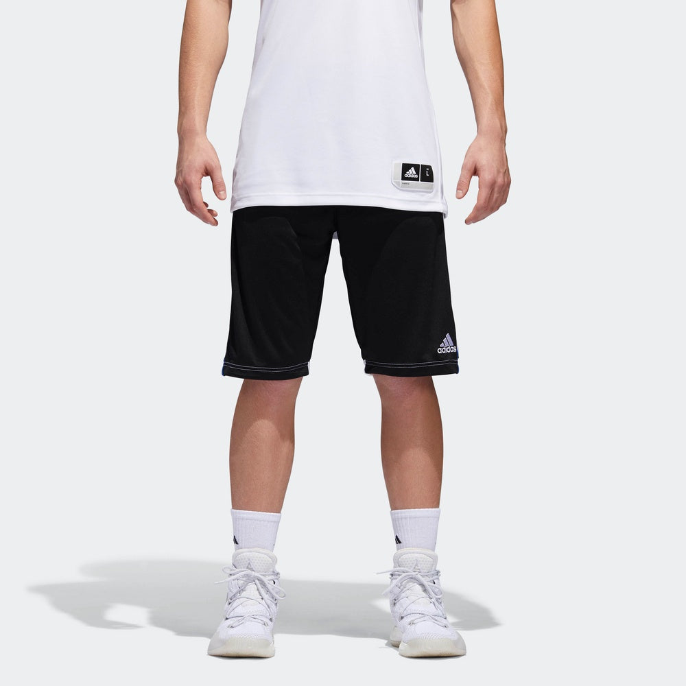 adidas Sports Side Stripe Basketball Breathable Shorts Black BQ9871