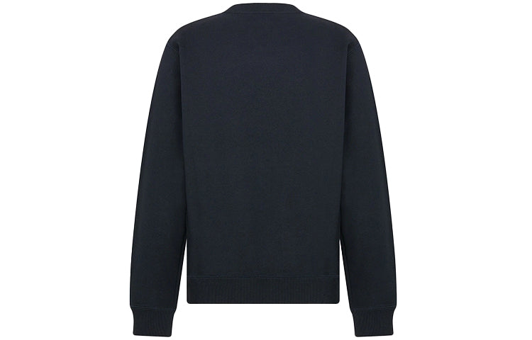 DIOR Lettered Round Neck Pullover Sweater For Men Navy 043J655A0531-C589