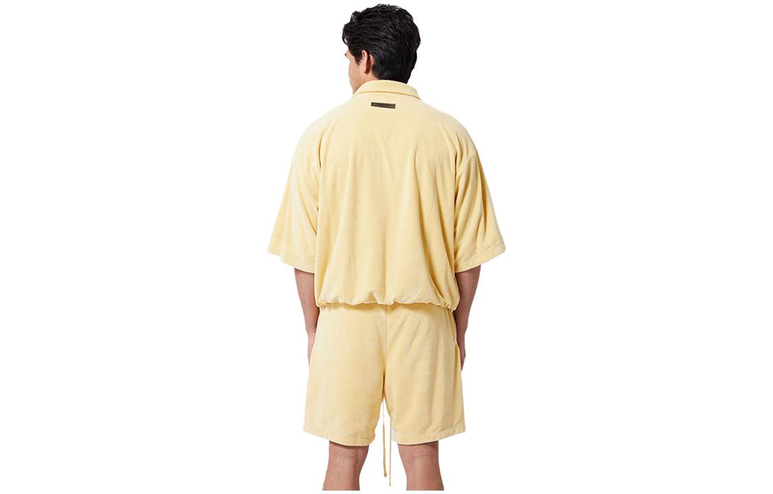 Fear of God Essentials Halfzip 3 Short Sleeve Boxy Polo T-Shirt 'Yellow' 125BT224092F