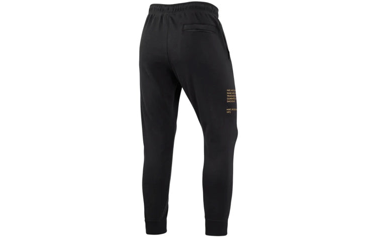 Men's Nike Fleece Knit Printing Casual Sports Pants/Trousers/Joggers Autumn Black DO2804-010