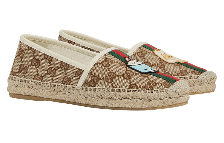 (WMNS) Gucci x Pikarar Appliqu GG Shoes 'Beige' 737513-FABOS-9743