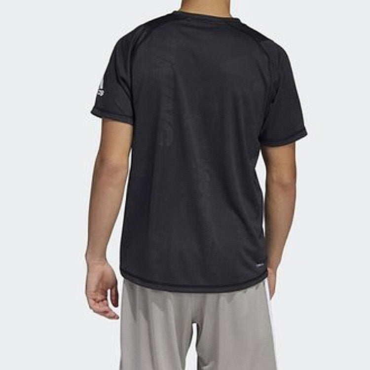 adidas Training Sports Pullover Round Neck Short Sleeve Black DZ7366