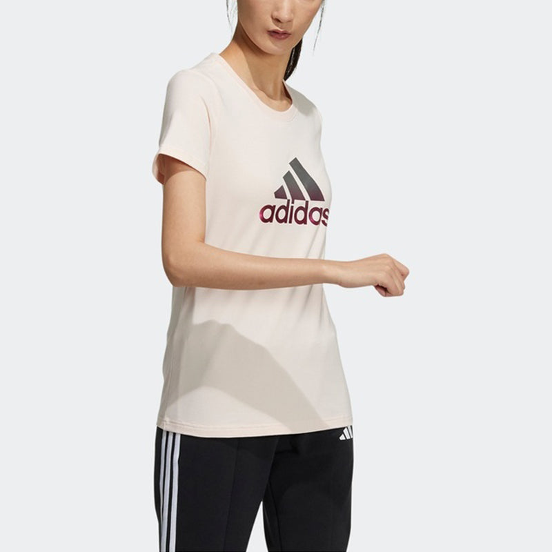 (WMNS) adidas Fi Tee Foil Casual Sports Round Neck Short Sleeve Pink Tin T-Shirt GP0684