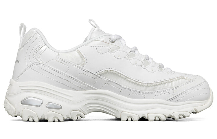(WMNS) Skechers D Lites Low-Top Running Shoes White 149463-WHT