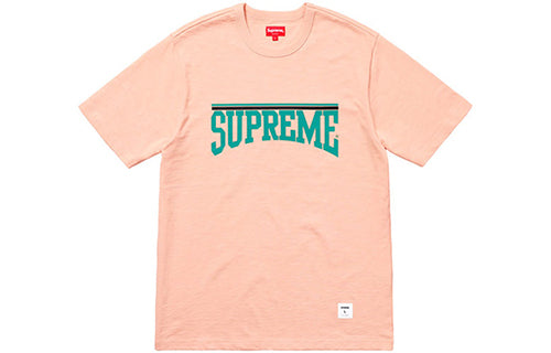 Supreme SS18 Arch SS Top Peach logo Short Sleeve Pink SS18-0209