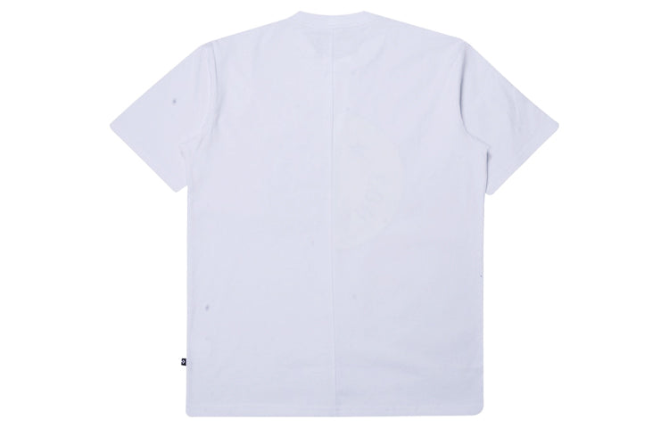 Men's Converse Smiling Face Printing Breathable Short Sleeve White 10018841-A03