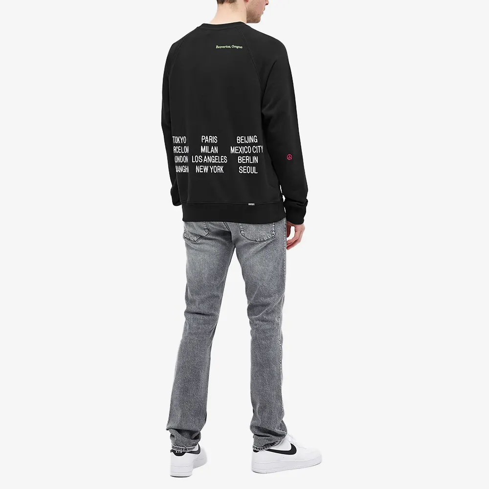 Nike Wordl Tour Crew Sweat Logo 'Black' DD0882-010