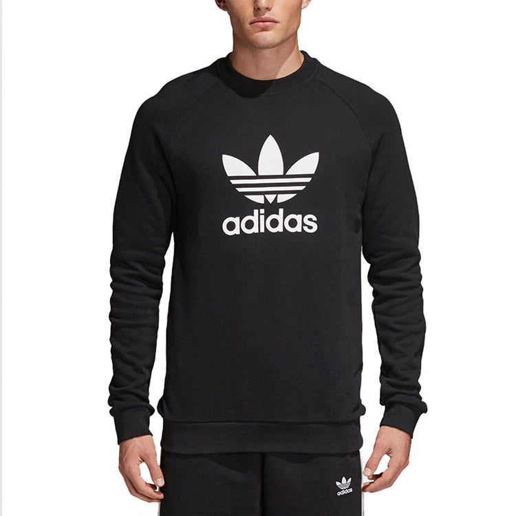 adidas originals Trefoil Warm-Up Crew Sweatshirt 'Black' CW1235