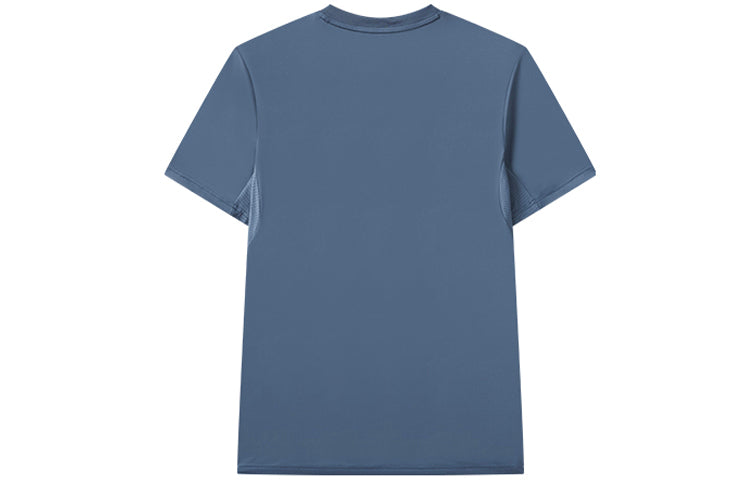 FILA Alphabet Printing Running Sport Knitting Short Sleeve Men's Blue A11M121101F-DB