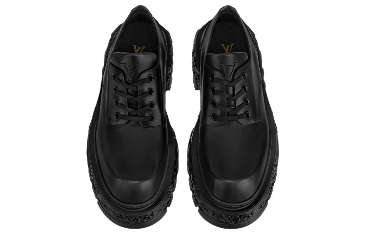 حذاء لوفرز LOUIS VUITTON LV Platform Lace Up Loafers "أسود" 1AAHAT