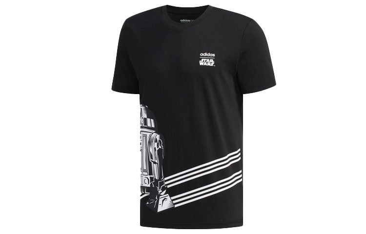 adidas Round Neck Logo Short Sleeve Black DW8168