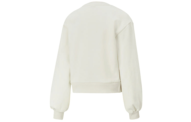 (WMNS) PUMA Classics Balloon Sleeve Crew Neck Sweater 'White' 530277-05
