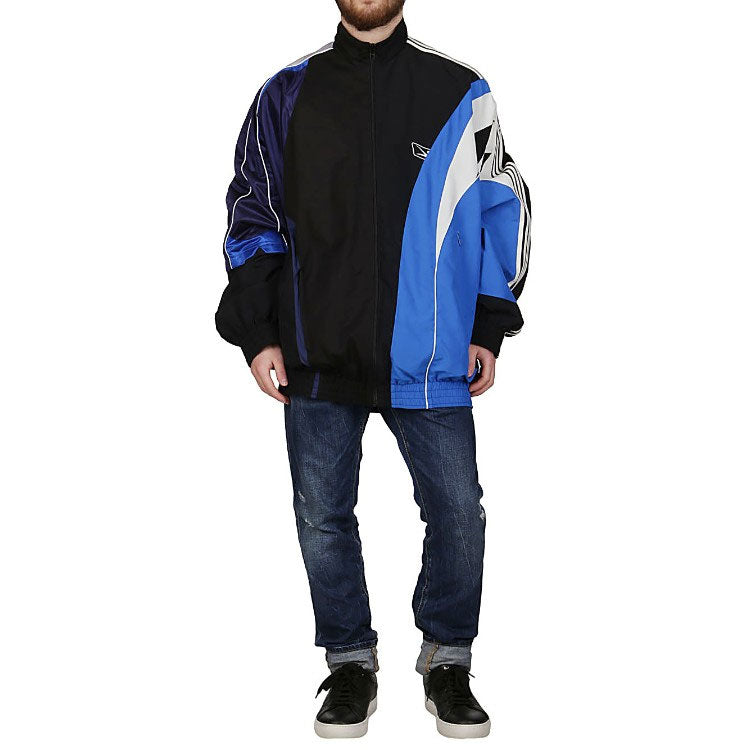 Balenciaga Split Tracksuit Jacket 'Black Blue' 658951TYB181000