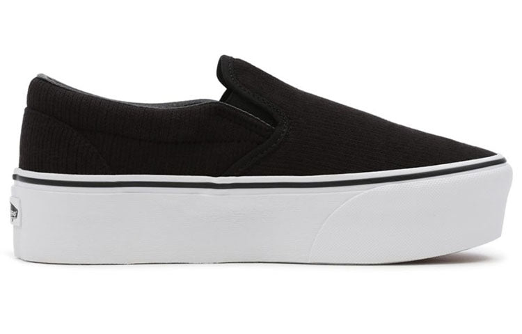 Vans Rib Knit Slip-On Stackform 'Black White' VN0A7Q5RB11