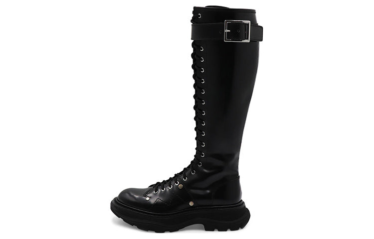 (WMNS) Alexander McQueen Tread Slick Boot 'Black' 595466WHZ811081