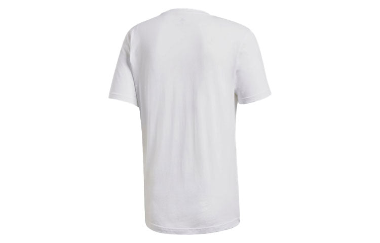 adidas Sports Graffiti Round Neck Short Sleeve White FN1728