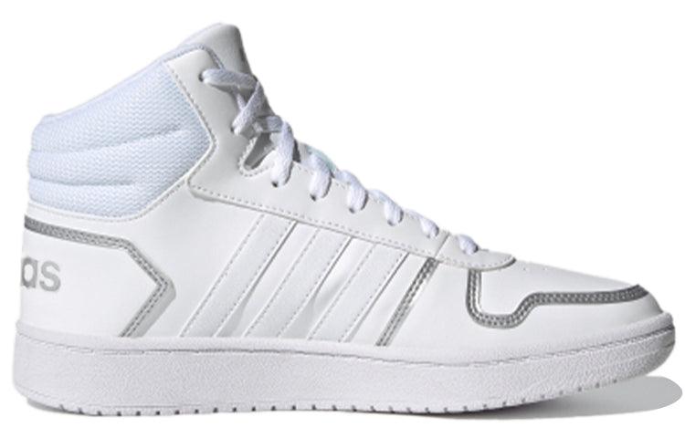 (WMNS) adidas Hoops 2.0 Mid 'White Silver Metallic' FY6023