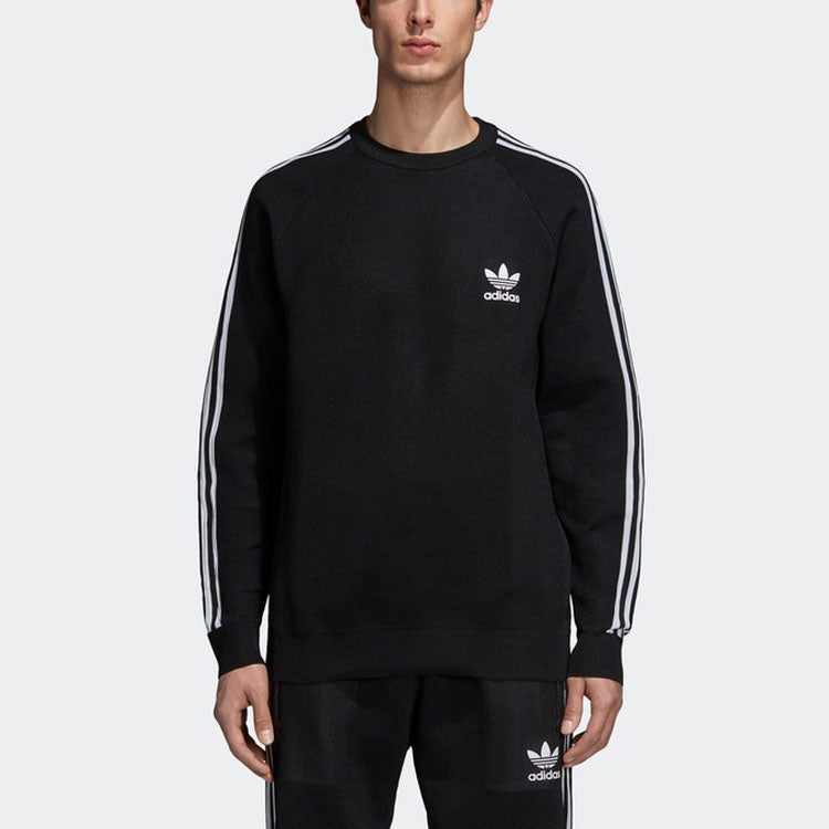 adidas originals 3 Stripes Knit Crew Black White DH5754