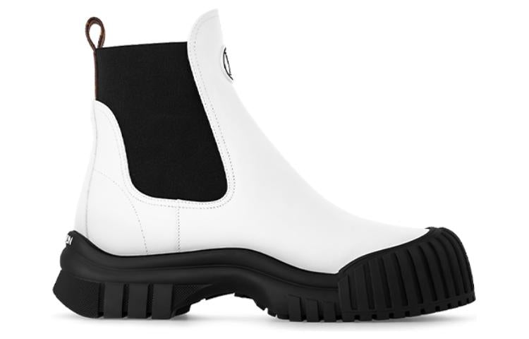(WMNS) LOUIS VUITTON Ruby Flat Ankle Boots 'White' 1ABUJA