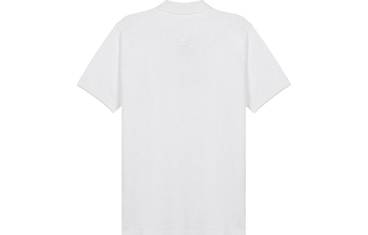 Men's KENZO SS21 Tiger Head Embroidered Short Sleeve Polo Shirt White FA65PO0014PU-01B