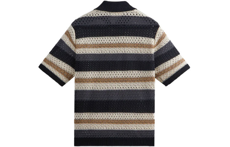 KITH Thompson Crochet Buttondown 'Black' KHM031095-001