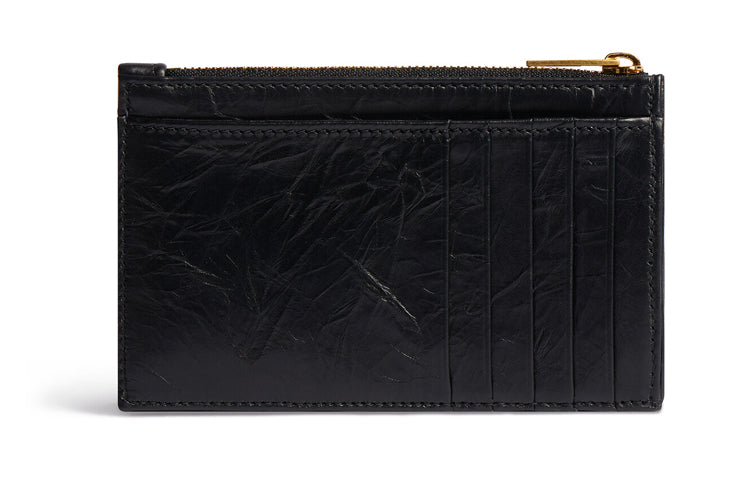 (WMNS) Balenciaga Crush Long Coin And Card Holder Quilted 'Black' 766465210J11000