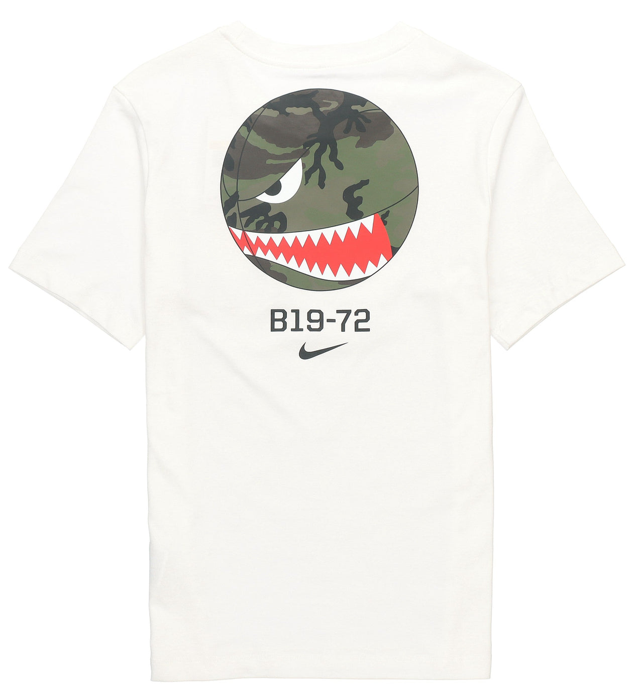 Men's Nike Back Cartoon Devil Camouflage Pattern Printing Casual Round Neck Short Sleeve White T-Shirt DV2072-100