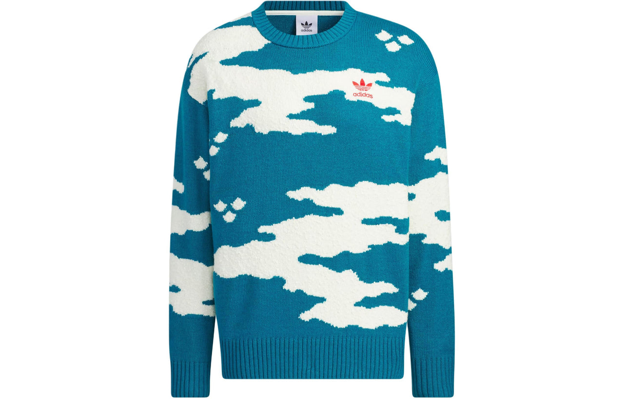 adidas Originals Sweater Asia Sizing 'Blue White' JE9189