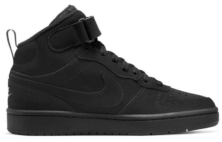(GS) Nike Court Borough Mid 2 'Triple Black' CW5867-001