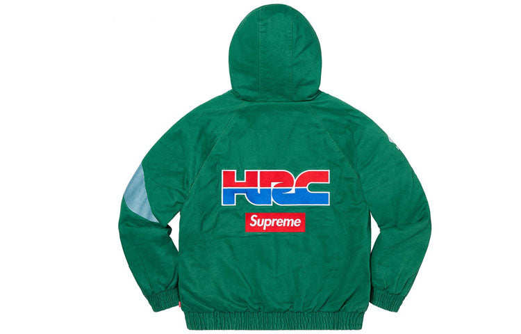 Supreme x Honda Fox Racing Puffy Zip Up Jacket 'Green' SUP-FW19-597