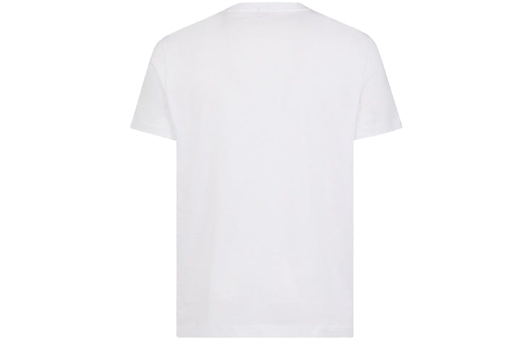 Men's FENDI SS21 Logo Alphabet Printing Round Neck Short Sleeve White T-Shirt FAF532AE8JF0ZNM