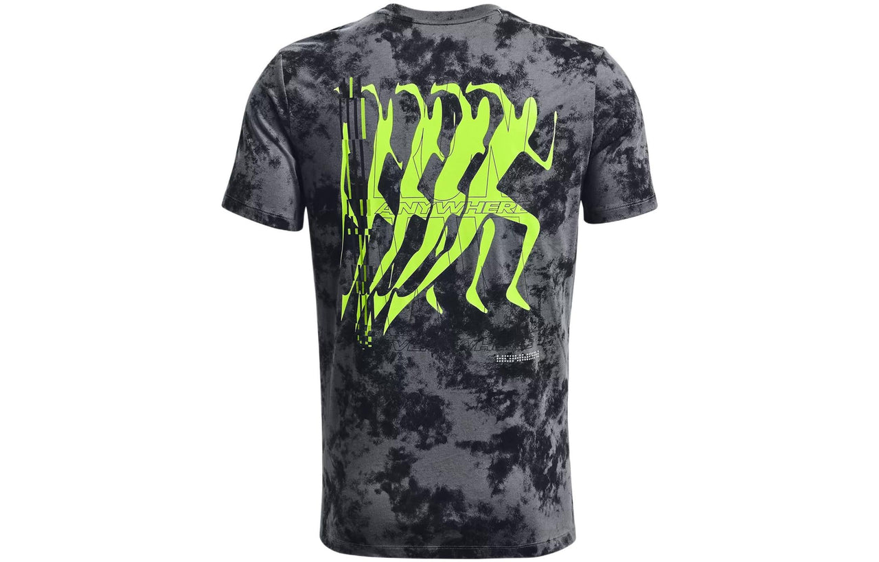 Under Armour Run Anywhere Short Sleeve T-Shirt 'Grey Neon Green' 1377852-012