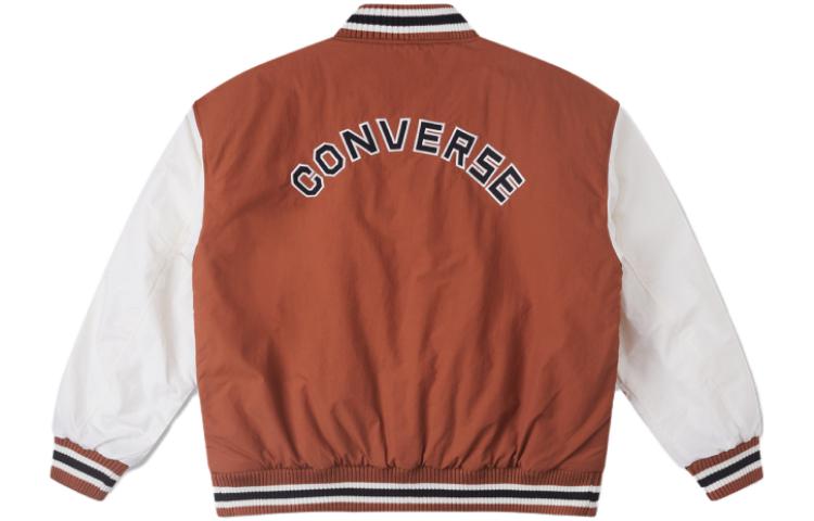 Converse Padded Baseball Jacket 'White Brown' 10025261-A02