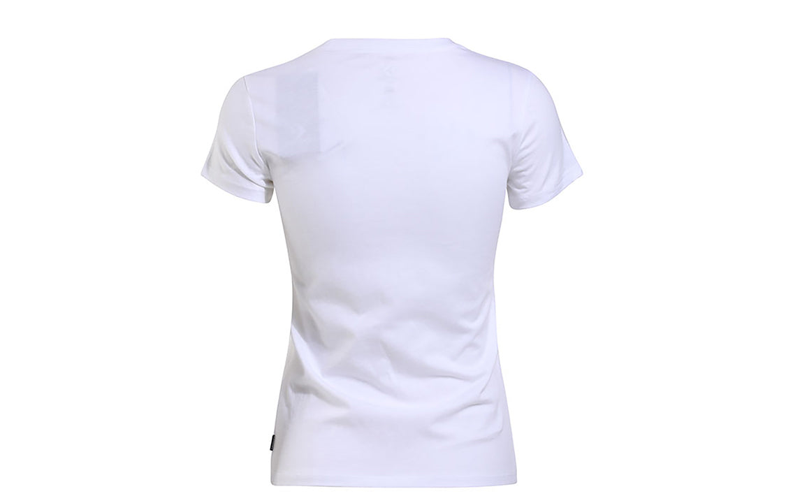 (WMNS) Converse Flowers Printing Short Sleeve White 10017396-A02