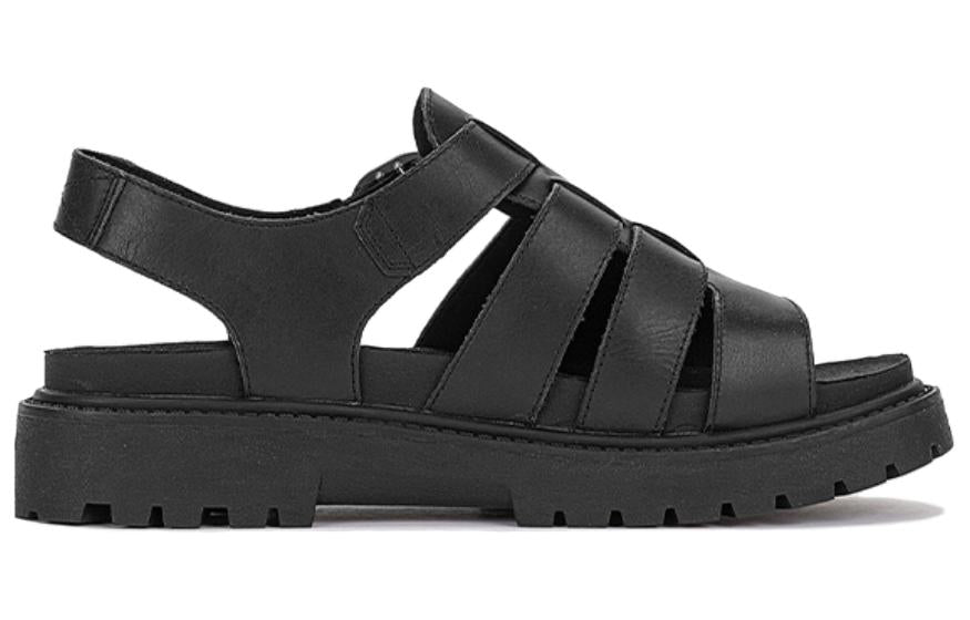 (WMNS) Timberland Clairemont Way Fisherman Sandals 'Black Nubuck' A635VW