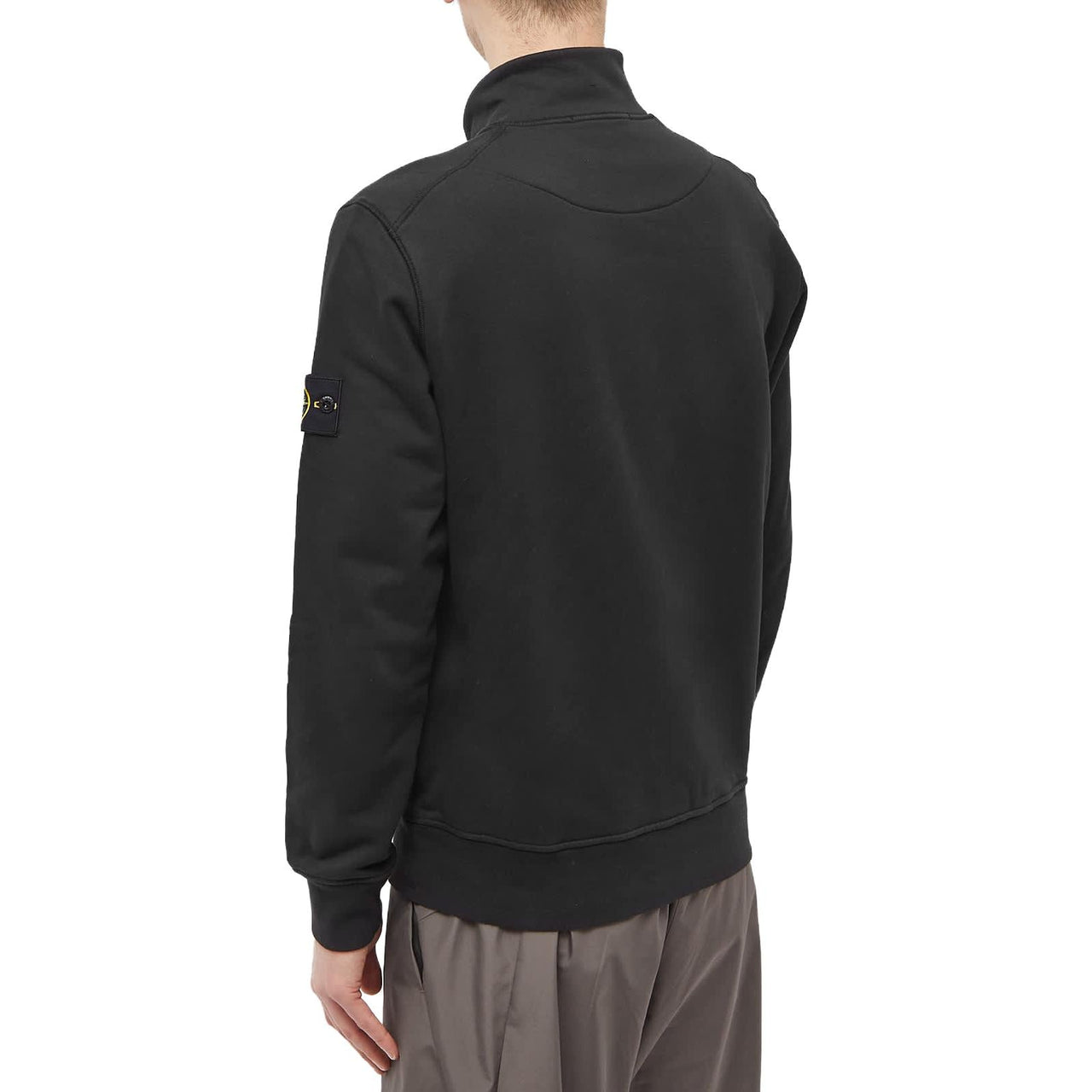 STONE ISLAND Garment Dyed Half Zip Sweatshirt 'Black' 101561951-A0029