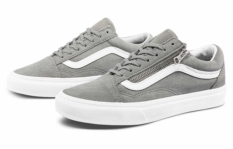 Vans Unisex Old Skool Zip Low-Top Sneakers Grey 'Gray White' VN0A3493A4F