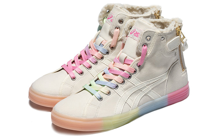 (WMNS) ASICS Double Clutch Retro Fleece High Board Shoe Milk White 1202A078-101