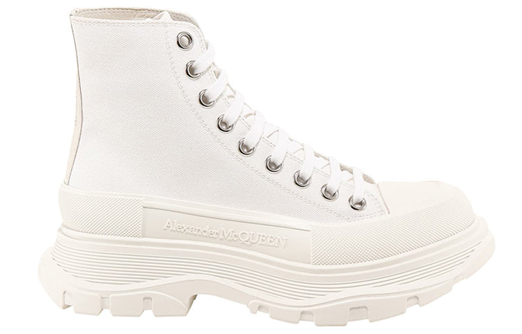 (WMNS) Alexander McQueen Tread Slick Boot 'Canvas White White' 611706W4MV29000